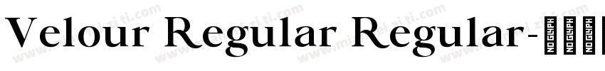 Velour Regular Regular字体转换
